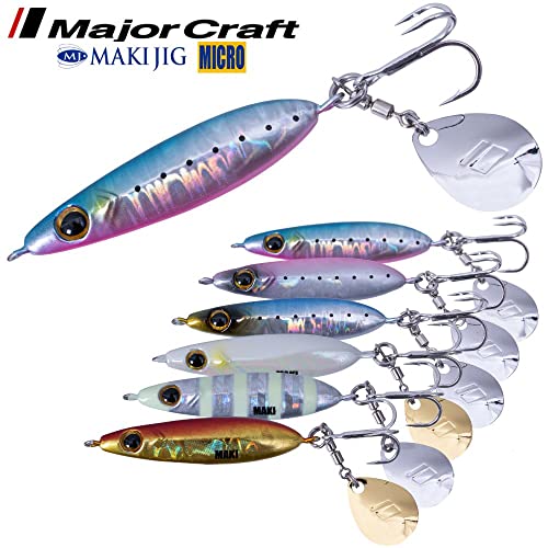 Major Craft(メジャークラフト) ルアー マキジグ マイクロ ライトゲーム専用ブレード 5g ゼブラグロー MAKI-MIC 2枚目
