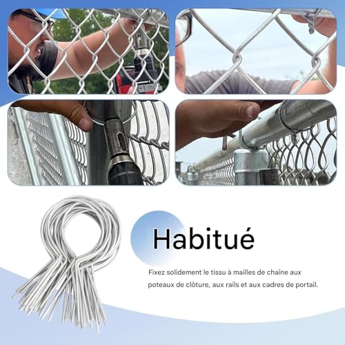 Fixer en acier galvanisé robuste pour liaison de clôture et fixation de câble durable - 5