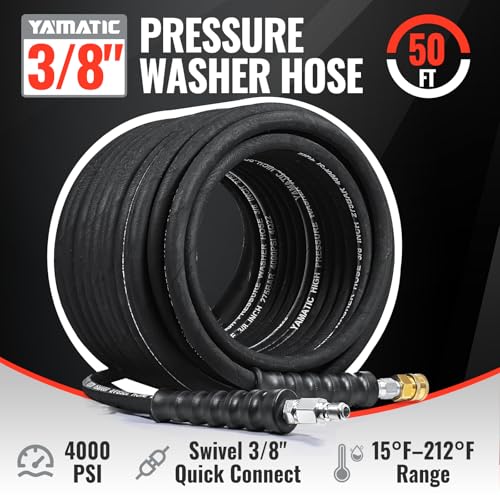YAMATIC 3/8-Inch 50FT Swivel Quick Hose