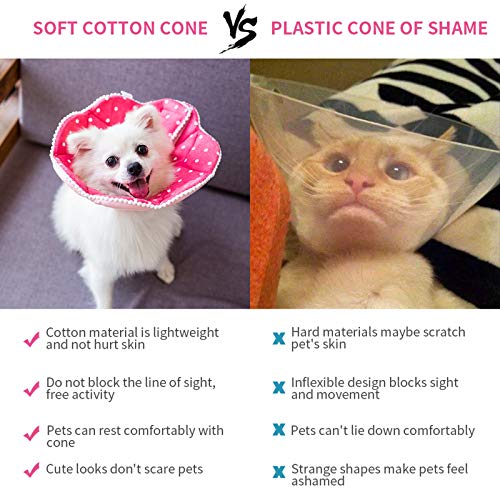 Adjustable-Dog-Cat-ConeSoft-Recovery-Cat-Cone-CollarDog-Protective-Collar-for-Cats-and-Puppy-SurgeryPinkSmall Adjustable Dog Cat ConeSoft Recovery Cat Cone CollarDog Protective Collar for Cats and Puppy SurgeryPinkSmall