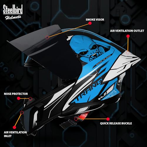 Image of Steelbird SBA-20 Strange ISI Certified Flip-Up Helmet for Men and Women