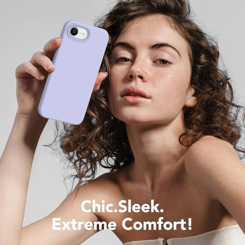 Image of Magnetic for iPhone 17e /iPhone 16e Case, Compatible with MagSafe, [Soft Anti-Scratch Microfiber Lining] Slim Silicone Shockproof Protective Phone Case for iPhone 17e /16e 6.1 inch, Lilac