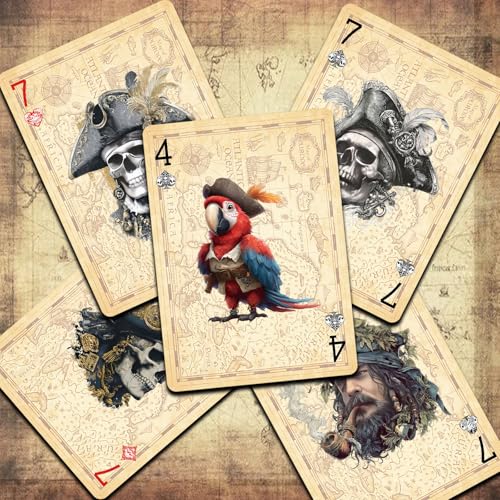Cartas de Póker con diseño temático de piratas miniatura 7