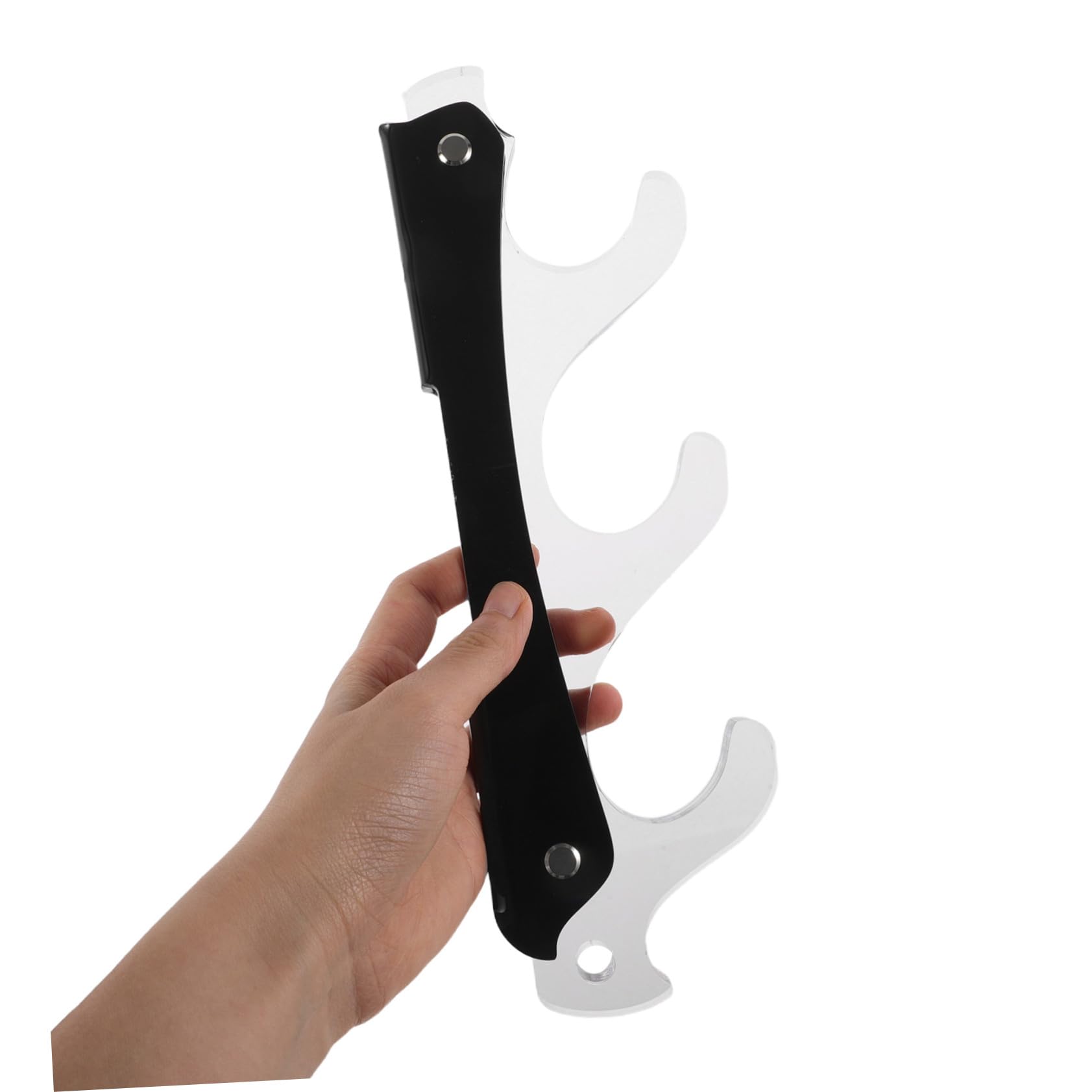 KOMBIUDA Soporte de Espada de Pared 1 Par Acrílico de 3 Niveles | Montaje Horizontal, Diseño Ahorra Espacio, para Cosplay y Decoración del Hogar