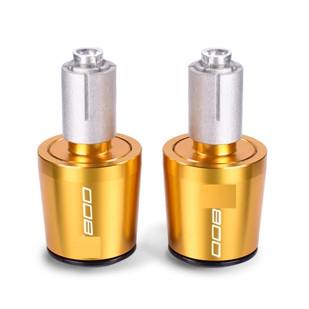 Puños Motocicleta CNC Oro con Tapones de Barra para Kawasaki Z650 Z1000 Z400