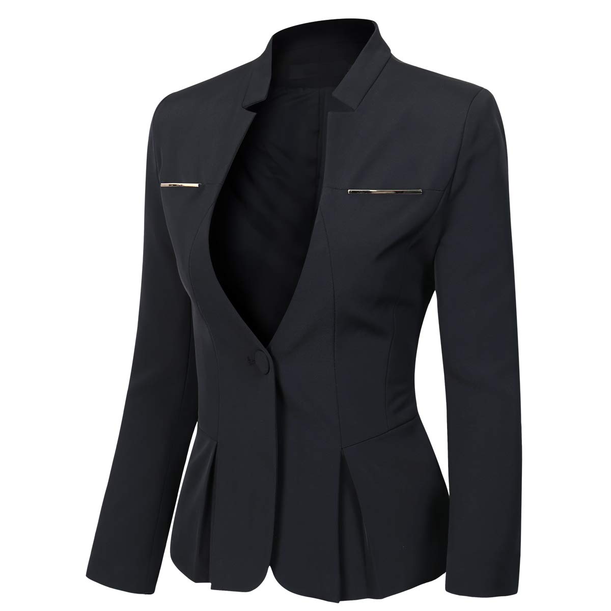 YYNUDA Chaqueta de traje elegante con un botón para mujer, elegante, para el trabajo, la oficina