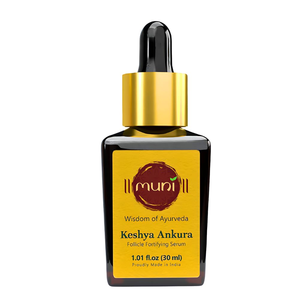 Muni Hair Serum with Redensyl, Procapil, Ayurvedic herbs, Amla, Brahmi, Capilia longa. Hair loss treatment for women & men. For thicker hair 1.01 fl oz