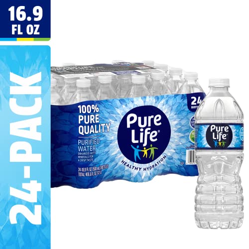 Image of Pure Life Purified Water, 16.9 oz. Bottles, 2 Cases (24 Bottles)