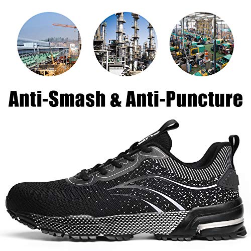 Furuian Steel Toe Shoes for Men & Women Lightweight Safety Work Shoes Comfortable Steel Toe Sneakers Warehouse Industry Work Sneakers4
