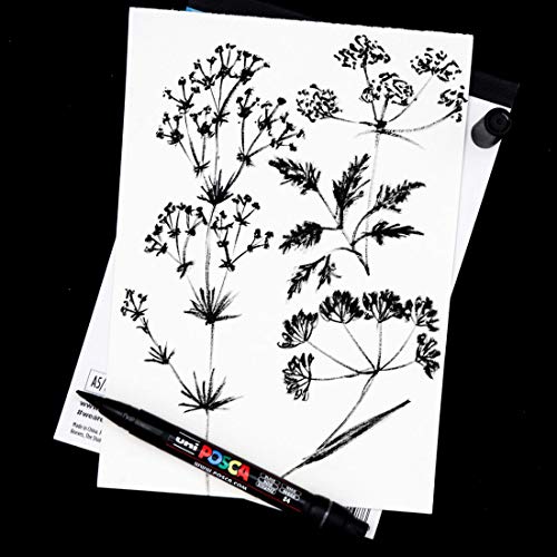 Image of POSCA PCF-350 Paint Marker | 1-10 mm Soft Brush Tip (Black Ink)