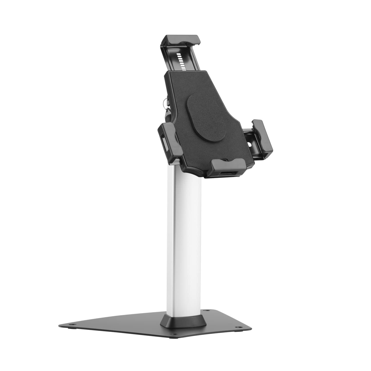 AISENS - MS1P03-113 - Soporte ANTIROBO DE SOBREMESA Ajustable (1 PIVOTE) para Tablet, Negro
