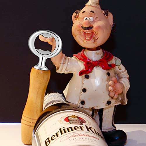 Metal Bottle Opener Kit Blank Bottle Opener Stainless Steel Bottle Opener Inserts Hardware For Valentine's Day Wedding Wine Party Diy Project Craft Wood Turning (Silver,7 Pieces) #TOP5