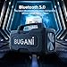 BUGANI Bluetooth Speakers, 80W Powerful Portable Wireless Speaker IPX7 Waterproof Speaker, Outdoor Loud Speaker with Handle 24H Playtime, Support Microphone AUX USB Suitable for Party, Pool, Black