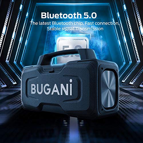 Bluetooth Speaker, BUGANI M118 Portable Bluetooth Speakers, 50W Louder Volume and Enhanced Bass,Wireless Bluetooth Speakers 5.0. Power Bank.Suitable for Party,Outdoor Bluetooth Speaker