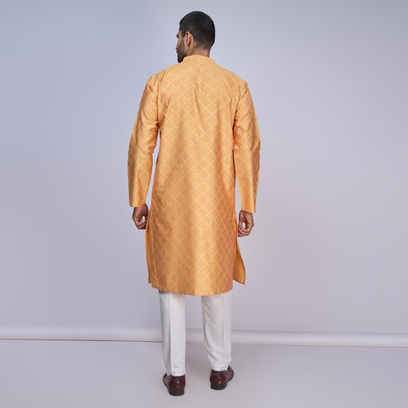 Image of BELLAZO Men's Premium Cotton Printed Regular Kurta | Stylish Kurta for Weddings /Festivals