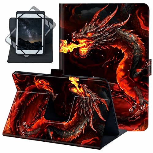 Étui rotatif 360 tablette Android universel de 7.0 à 9.0 pouces rouge