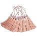 Makhry 20pcs 15.5cm/6 Inch Silky Floss Bookmark Tassels with 2-Inch Cord Loop and Small Chinese Knot for Jewelry Making, Souvenir, Bookmarks, DIY Craft Accessory (Peach Pink)