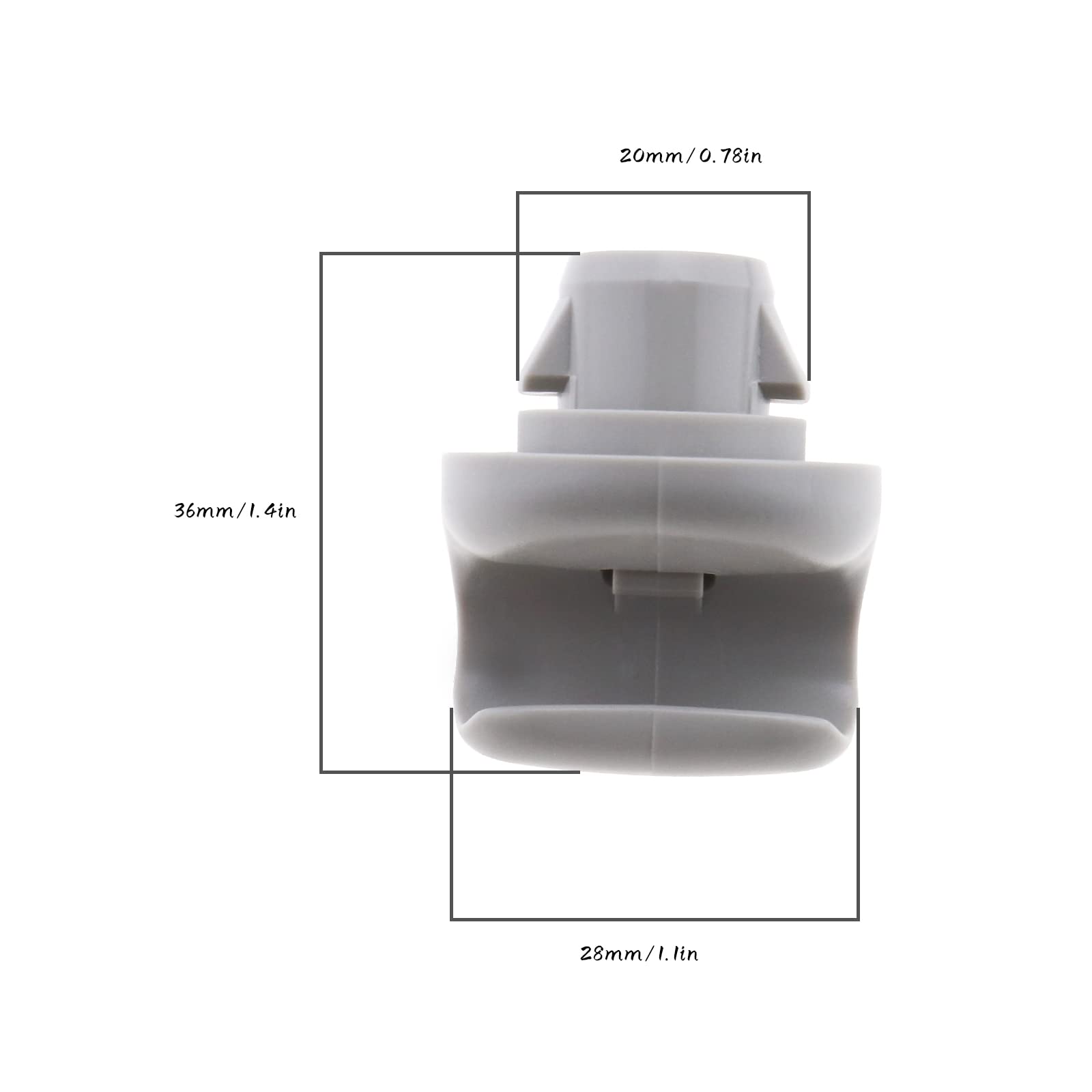 Clips Fixation Pare-Soleil Voiture - Compatible Nissan Juke, X-Trail, Tiida - Lot De 2 - Gris ABS