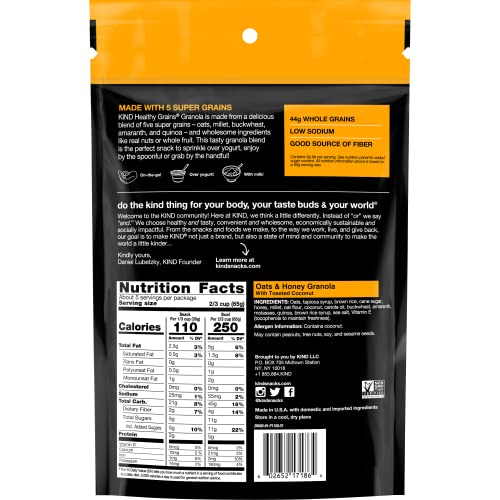 Kind, Granola Clusters, Oats And Honey, 11 Oz image 4