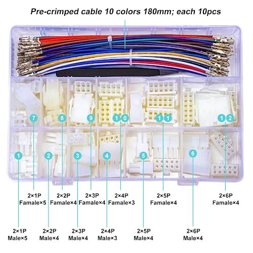 Kit de conectores macho y hembra Molex 5557 4.2mm con cables precrimpados miniatura 2