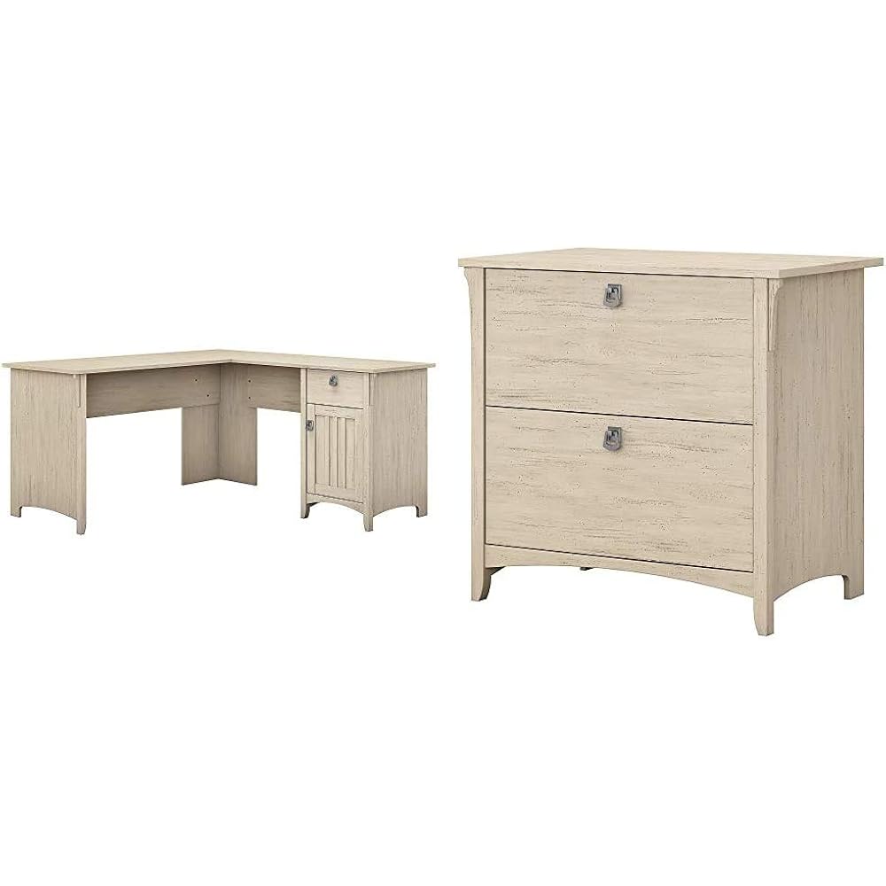 41/mo Finance Bush Furniture Salinas L Shaped Desk with Storage in