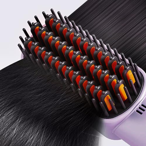 Cepillo Alisador de Pelo Portátil Morado miniatura 3