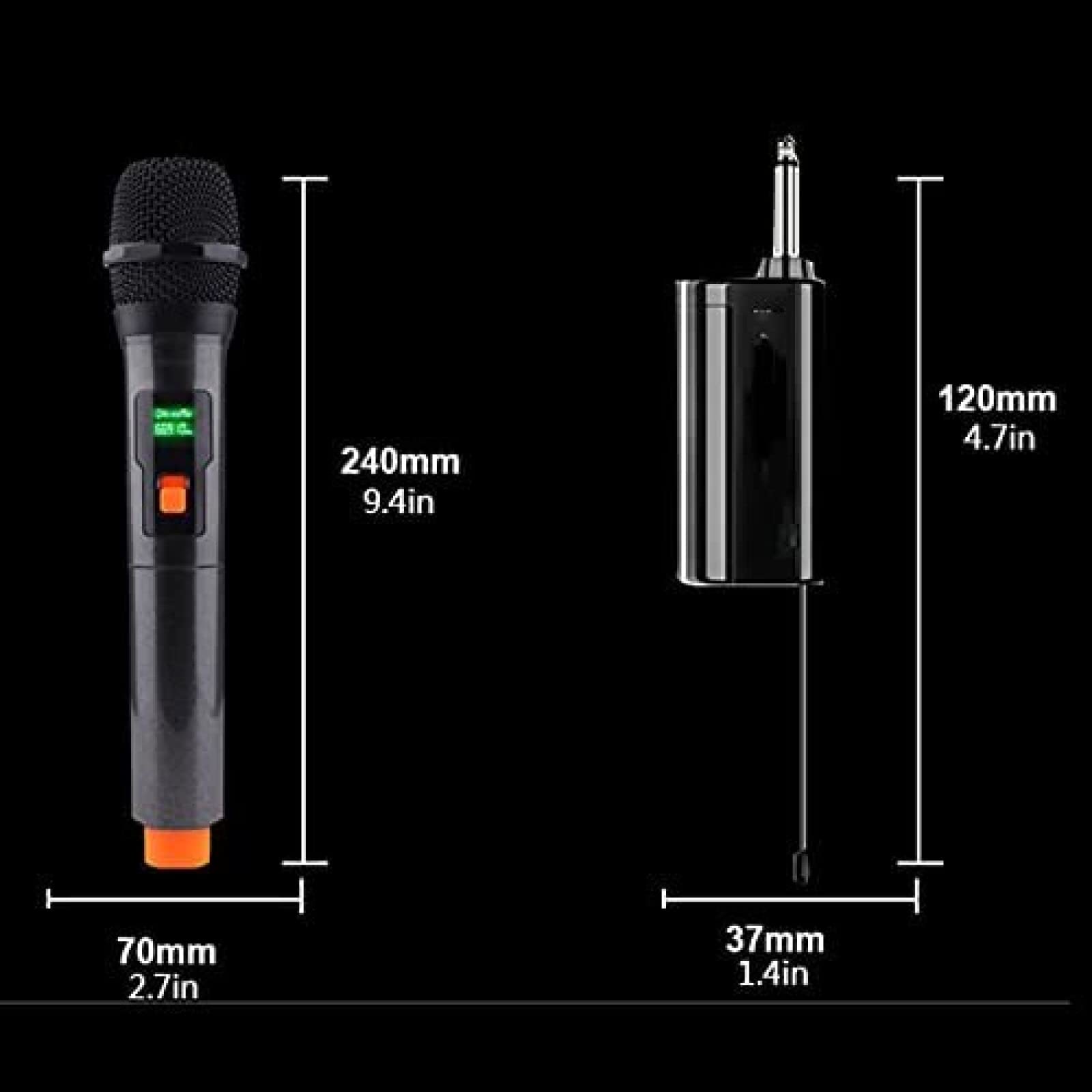 Microfono Per Cantare Microfono Wireless Ricaricabile Microfono Karaoke UHF Professionale Microfono Palmare Universale In Metallo Per Cantare, Modello Pickup Cardioide Altoparlante Bluetooth