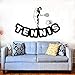 NSRJDSYT Silhouette Tennisspieler Wandaufkleber Kunst Abnehmbarer Tennissport-Aufkleber für Wohnzimmerdekoration 60x42cm