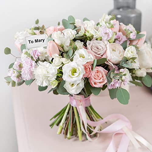 50 Pieces Place Cards, Name Cards for Table Setting Table Place Cards, White Cardstock with Silver Foil Edge - Image 3
