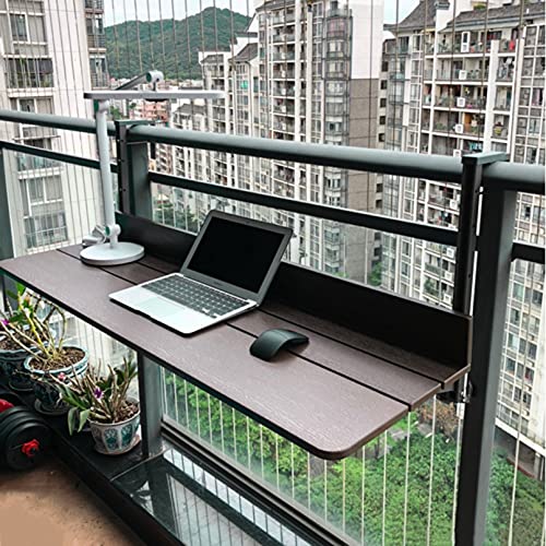 Table de balcon suspendue rabattable pour vos cafés matinaux en plein air