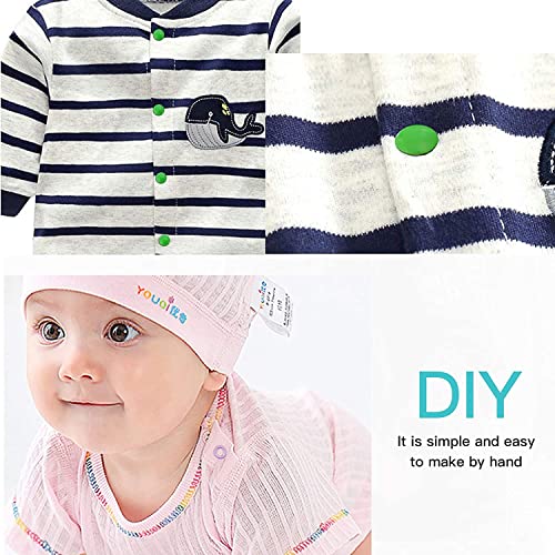 image for CHEPULA Snap Button Kit 100set, 9.5mm Snap Fasteners Kit with Pliers, 