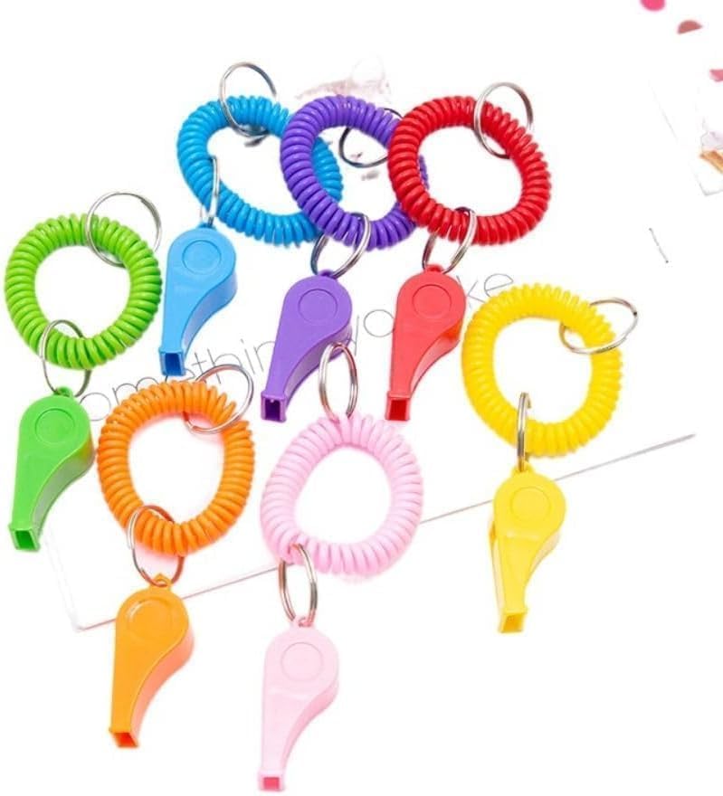 Silbato deportivo rosa con correa ajustable miniatura 6