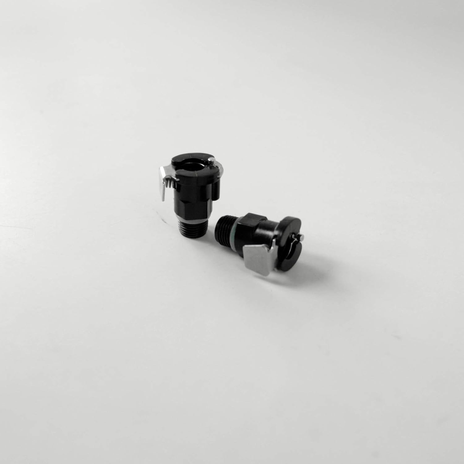 LeLuv Quick Disconnect Fitting - Female 1/4" to Male 1/8 inch NPT Nylon Stainless Steel Valve Cylinder Connector for Vacuum Pump Cylinder Cups, Quick-Connect Threaded Fitting - 6 Pack, Black