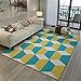 Produktbild Designer und Moderner Teppich Blaues gelbes Trapez-Entwurfsmuster Schlafzimmer Zimmer Teppich Sofa Tisch Kind Krabbeln Matte 200X300CM_(6'6''x9'8'')