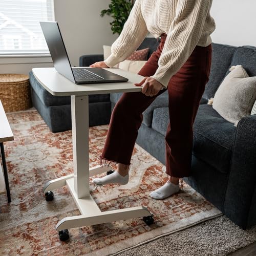Mount-It-Rolling-Desk-Adjustable-Height-Laptop-Cart-Computer-Desk-with-Wheels-236-x-205-Rolling-Laptop-Stand-Mobile-Workstation-Cart-for-Bed-Small-Rolling-Computer-Table-with-Wheels-White