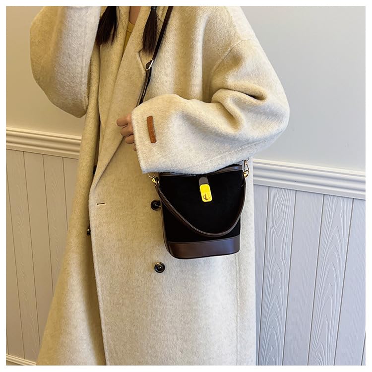 Bucket Bag for Women Classic Crossbody Purse Leather Shoulder Bag Handbag with Adjustable Strap3