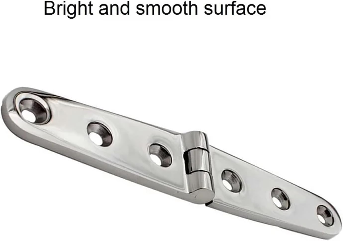 2PCS Strap Hinge with 6 Holes Stainless Steel 316 152mm Mirror Polish Marine Boat Hardware Cast Door Strap Hinges