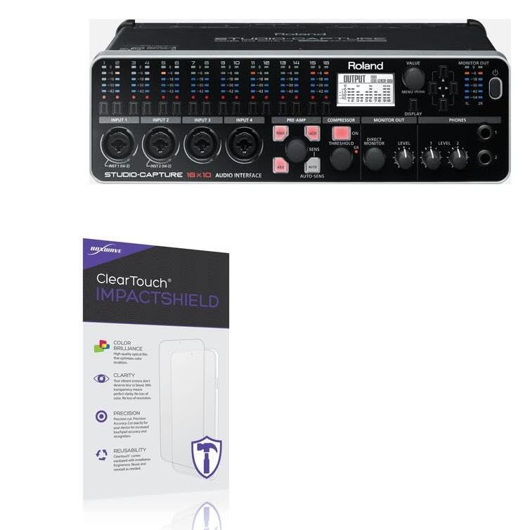 BoxWave Screen Protector Compatible with Roland Studio-Capture - ClearTouch ImpactShield (2-Pack), Impenetrable Screen Protector Flexible Film