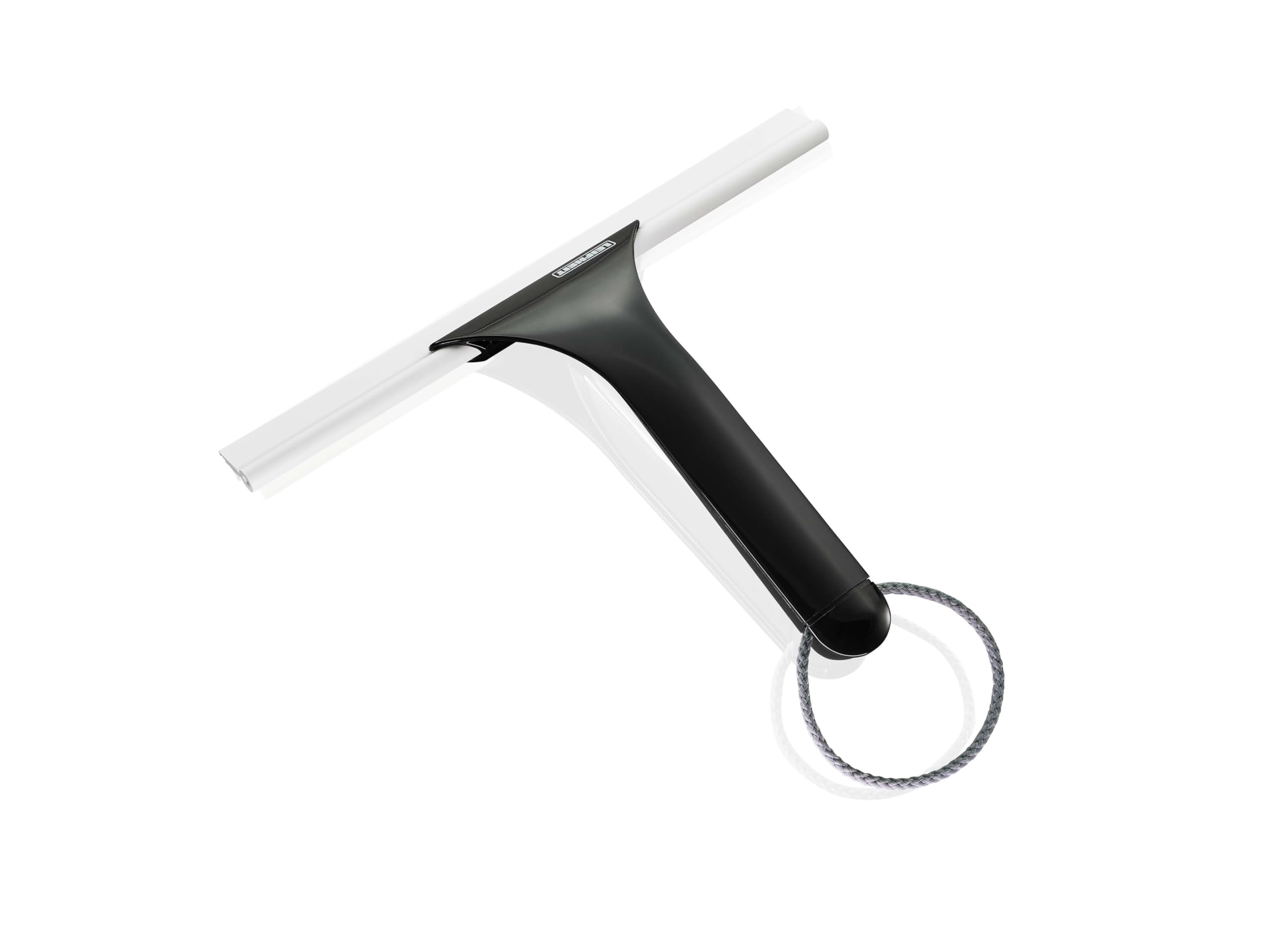 Leifheit Duschabzieher Cabino Black, Duschkabinenabzieher, Zeitloses Design, Wischbreite 24 cm, Abzieher für Dusche, Duschwand Abzieher, schwarz