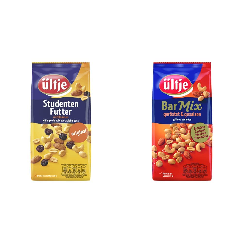 ültje Studentenfutter, original, 1kg & Bar Mix, geröstet & gesalzen, 1.000g