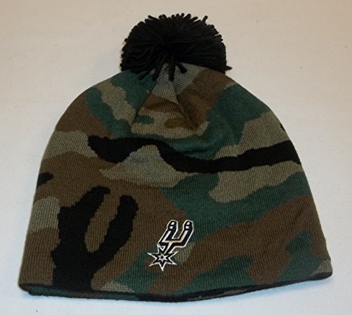 Bonnet tricot Spurs San Antonio Adidas KQ24Z camouflage à pompon