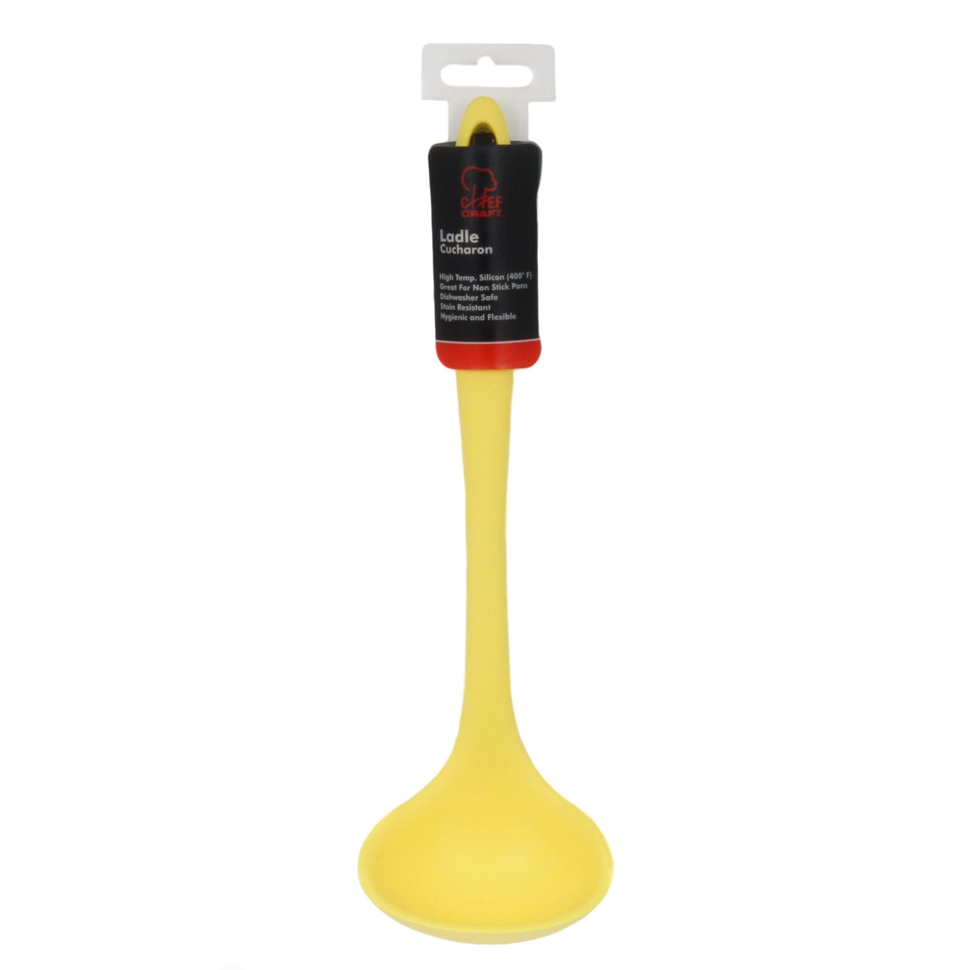 Chef Craft 13260 Hochwertiges Silikon Kochlöffel, gelb