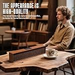 Bluetooth Computer Speakers - Wooden Sound Bar with Bluetooth 5.3 & USB Connectivity | Universal Compatibility for PC, Desktop, Laptop, Monitor, Tablet & Smartphone