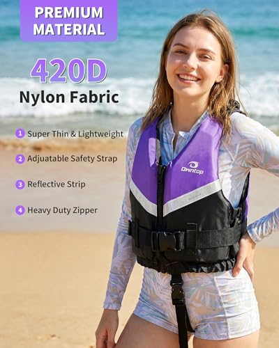 Image of Owntop Swim Jacket Kids Adults | Super-Thin & Lightweight | Comfortable Crotch Strap | Easy-to-spot Colors | Swimming Training, Kayak, Boating