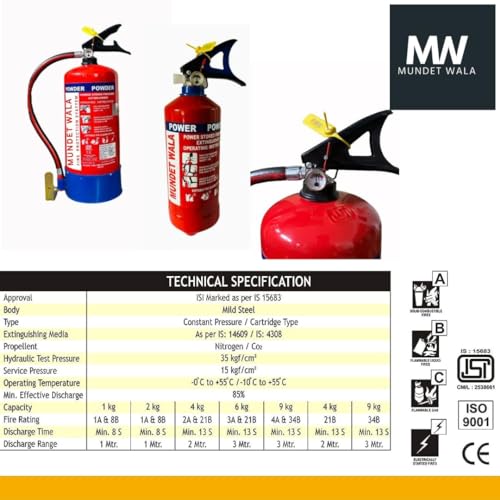 ABC Powder Type 4 KG (Pack of 3) Fire Extinguisher for Home | Fire ...