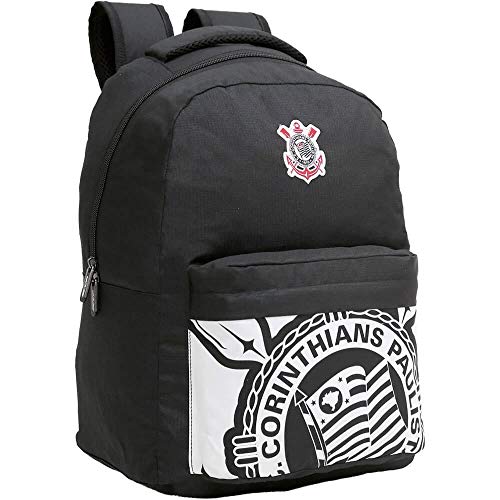 Mochila Corinthians Logo Original Nota Fiscal Garantia Preta