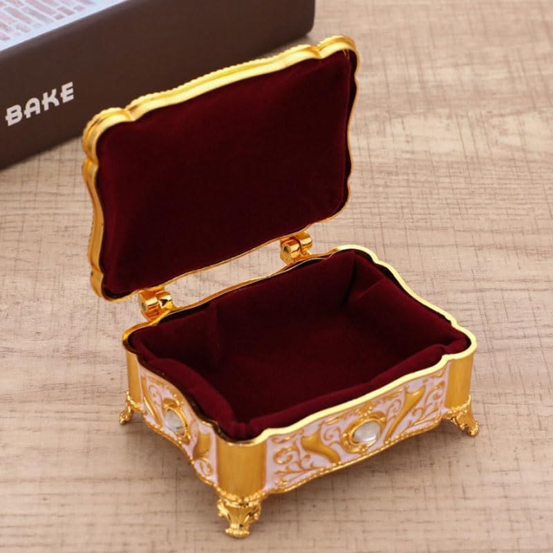 Colored Metal Enamel Jewelry Box Desktop Storage Ornament image 2