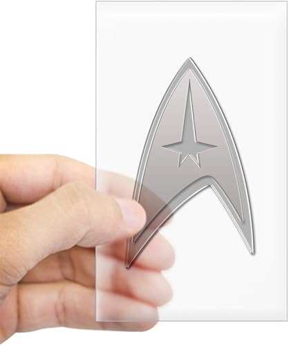 CafePress Star Trek - Adhesivo metálico plateado para parachoques (rectán rectangular) disponible en Yaxa Peru