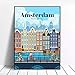 1000 Teile Puzzle Für Erwachsene,Amsterdam Urban Architecture Poster Holz Puzzles, Schwierige Und Herausforderung Stress Reliever Diy Personalisierte Familie Kinder Intellektuelle Puzzle Spiel Gesche