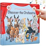 LEARNING BUGS Discover The Orchestra – 28 Instrument Sounds and Classical Pieces, Musical Books for Toddlers, 28-Button Music Book, Musical Toys for Toddlers 1-3